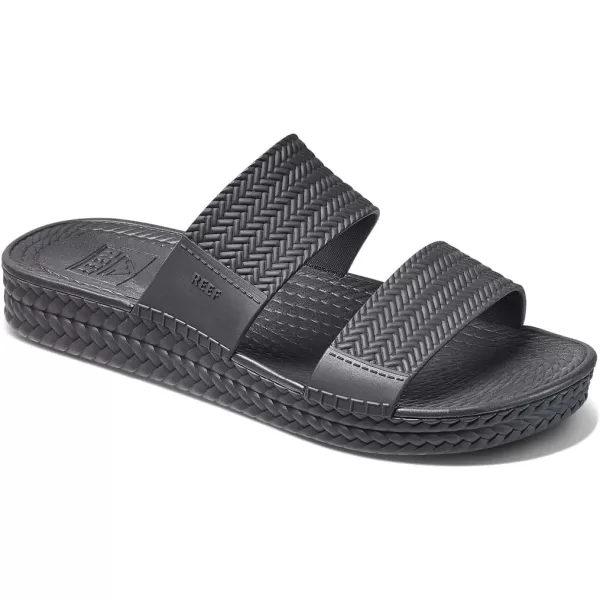 imageREEF Water Vista Slide Womens Platform Slide Water Friendly Arch SupportBlack