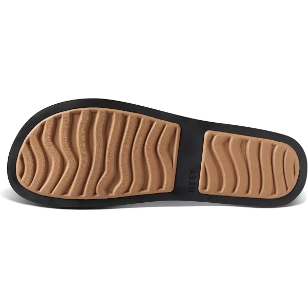 imageREEF Water Vista Slide Womens Platform Slide Water Friendly Arch SupportBlackTan