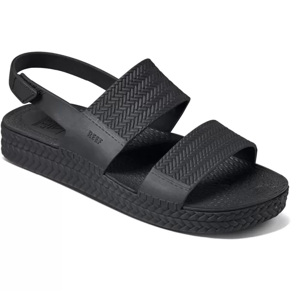 imageREEF Water Vista Womens Platform Sandal Water Friendly Adjustable Velcro StrapBlack