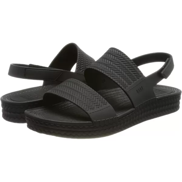 imageREEF Water Vista Womens Platform Sandal Water Friendly Adjustable Velcro StrapBlack