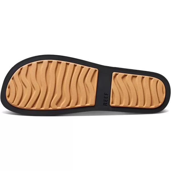 imageREEF Water Vista Womens Platform Sandal Water Friendly Adjustable Velcro StrapBlackTan