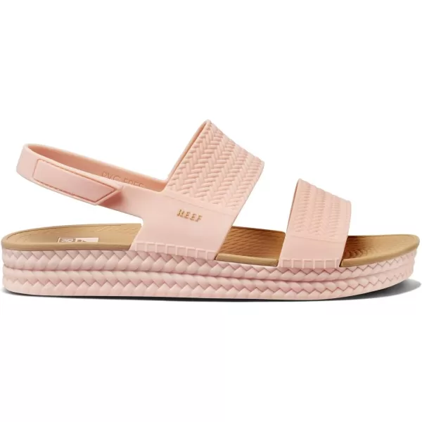 imageREEF Water Vista Womens Platform Sandal Water Friendly Adjustable Velcro StrapBlush Tan