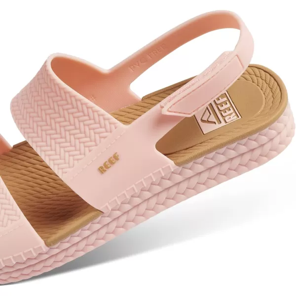 imageREEF Water Vista Womens Platform Sandal Water Friendly Adjustable Velcro StrapBlush Tan