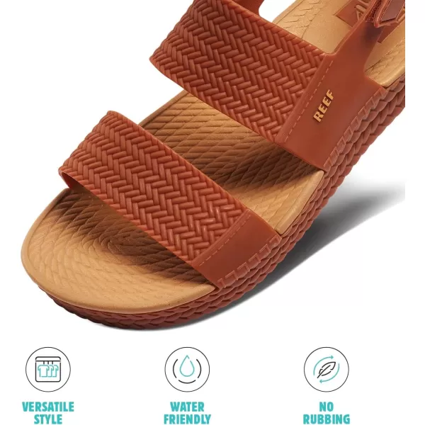 imageREEF Water Vista Womens Platform Sandal Water Friendly Adjustable Velcro StrapBrown