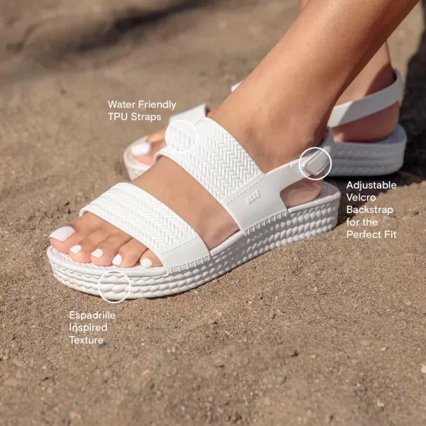 imageREEF Water Vista Womens Platform Sandal Water Friendly Adjustable Velcro StrapNeon Poppy Shine