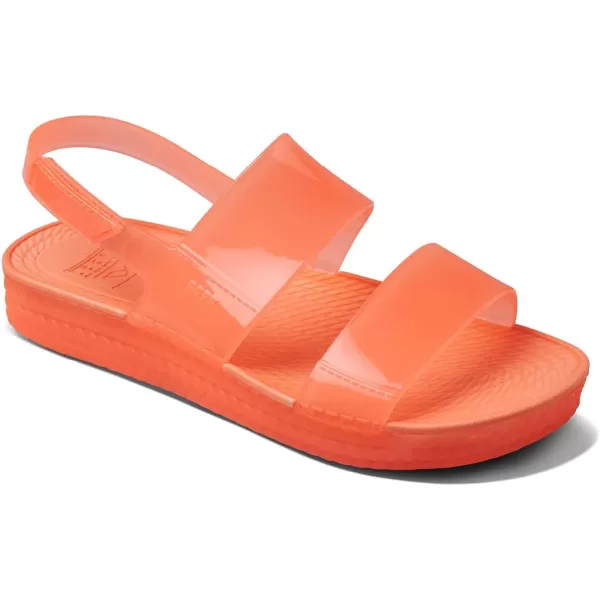 imageREEF Water Vista Womens Platform Sandal Water Friendly Adjustable Velcro StrapNeon Poppy Shine