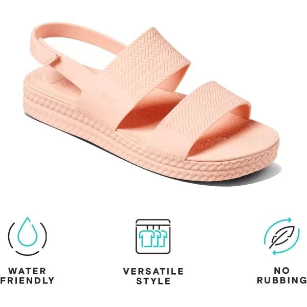 imageREEF Water Vista Womens Platform Sandal Water Friendly Adjustable Velcro StrapPale Peach