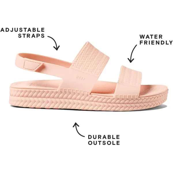 imageREEF Water Vista Womens Platform Sandal Water Friendly Adjustable Velcro StrapPale Peach