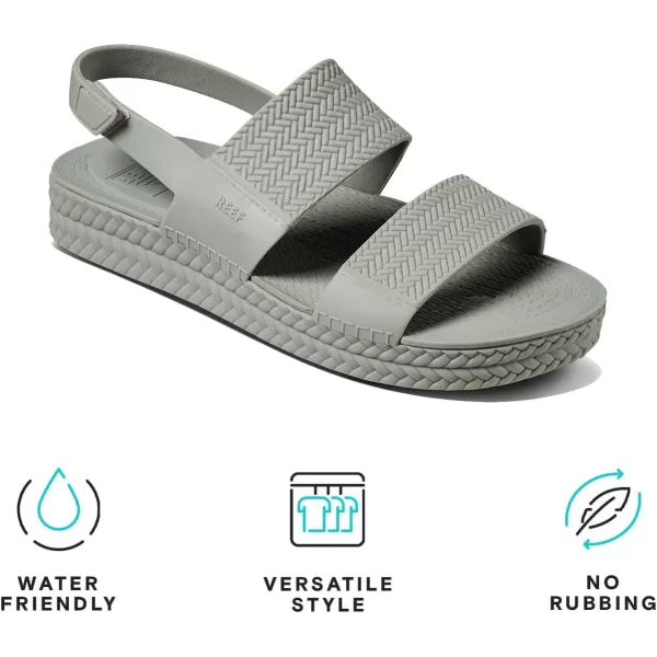 imageREEF Water Vista Womens Platform Sandal Water Friendly Adjustable Velcro StrapSeagrass