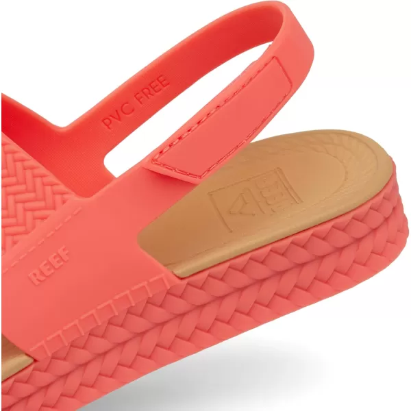 imageREEF Water Vista Womens Platform Sandal Water Friendly Adjustable Velcro StrapSunset Coral