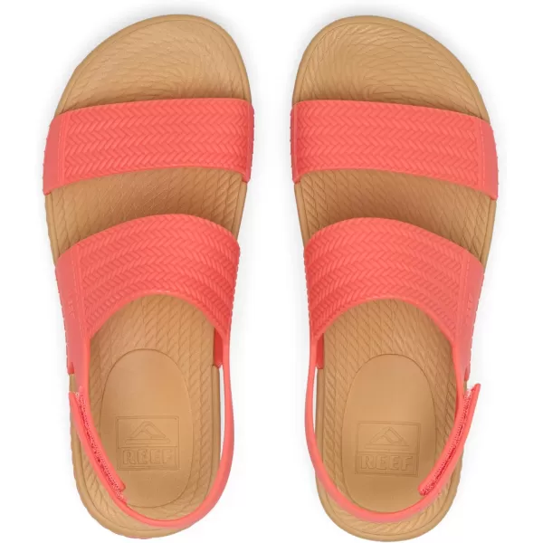 imageREEF Water Vista Womens Platform Sandal Water Friendly Adjustable Velcro StrapSunset Coral