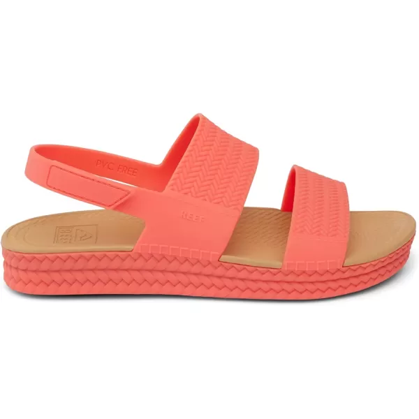 imageREEF Water Vista Womens Platform Sandal Water Friendly Adjustable Velcro StrapSunset Coral