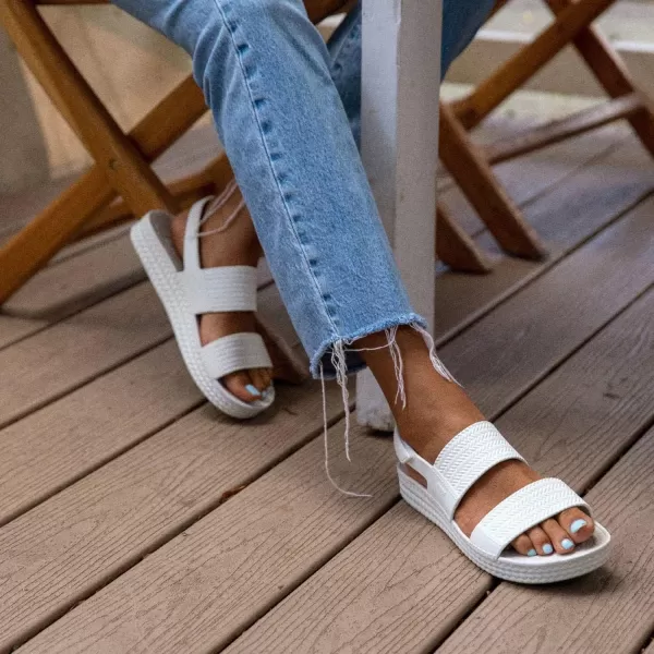 imageREEF Water Vista Womens Platform Sandal Water Friendly Adjustable Velcro StrapWhite