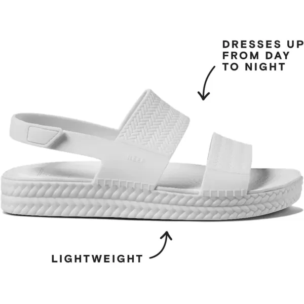 imageREEF Water Vista Womens Platform Sandal Water Friendly Adjustable Velcro StrapWhite