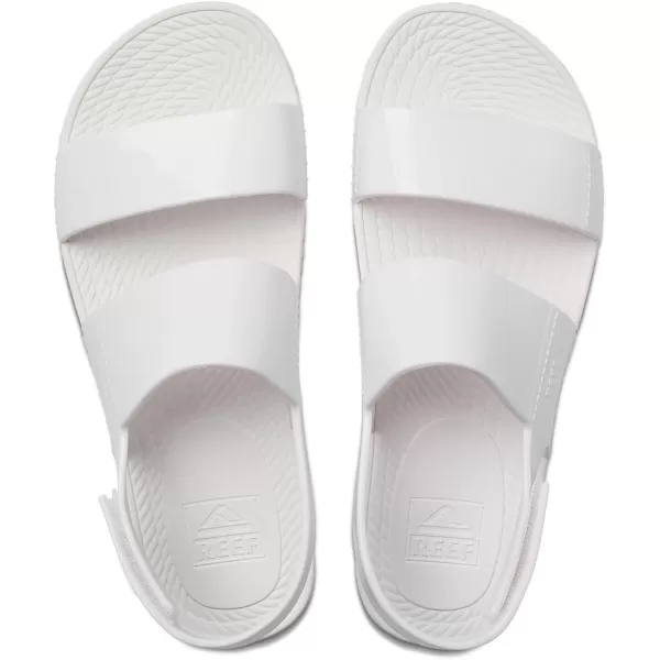 imageREEF Water Vista Womens Platform Sandal Water Friendly Adjustable Velcro StrapWhite Shine