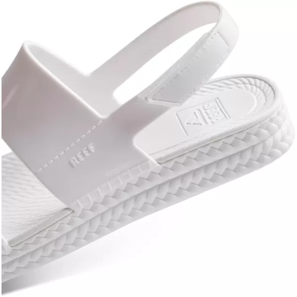 imageREEF Water Vista Womens Platform Sandal Water Friendly Adjustable Velcro StrapWhite Shine