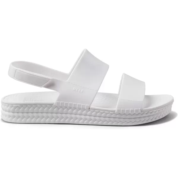 imageREEF Water Vista Womens Platform Sandal Water Friendly Adjustable Velcro StrapWhite Shine
