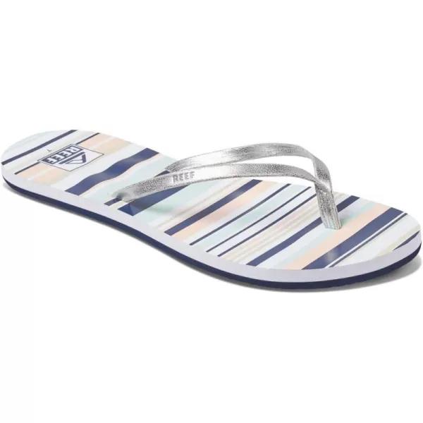 imageREEF Bliss Nights Womens Flip Flop Super Lightweight and Soft Footbed Thin Strap Beach SandalPrep Stripe