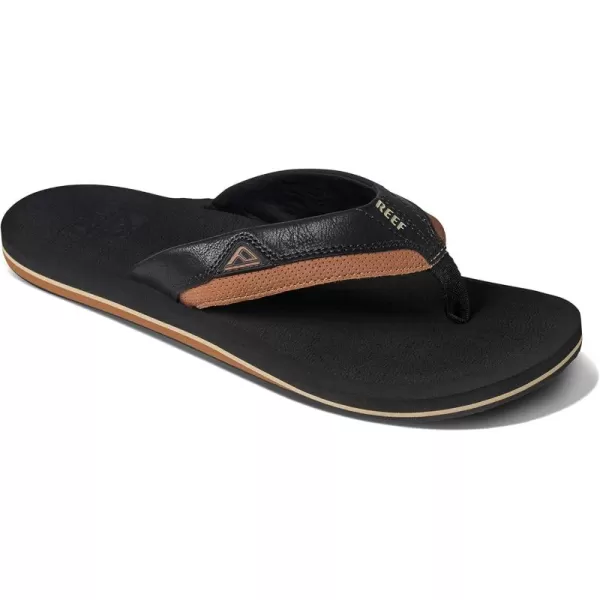 imageREEF Cushion Dawn Mens Flip Flop Instant Comfort Ultra Soft FootbedBlackTan