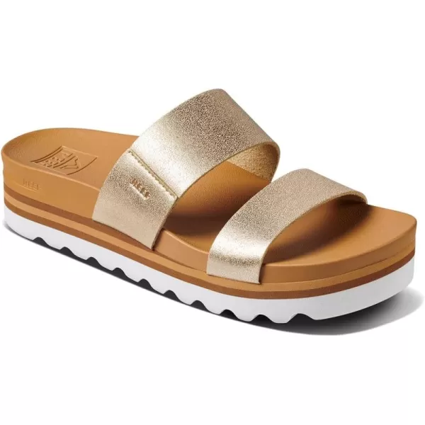 imageREEF Cushion Vista Hi Womens Platform Fashion Sandal Arch Support Ultra Soft Cushion FootbedChampagne