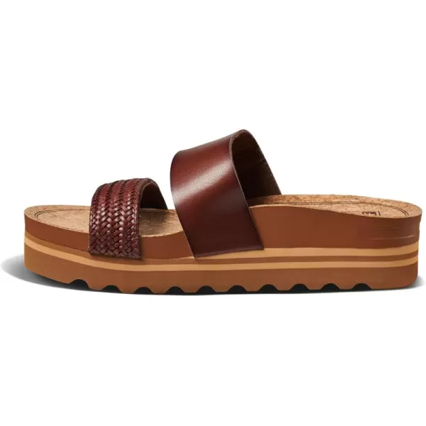 imageREEF Cushion Vista Hi Womens Platform Fashion Sandal Arch Support Ultra Soft Cushion FootbedChocolate