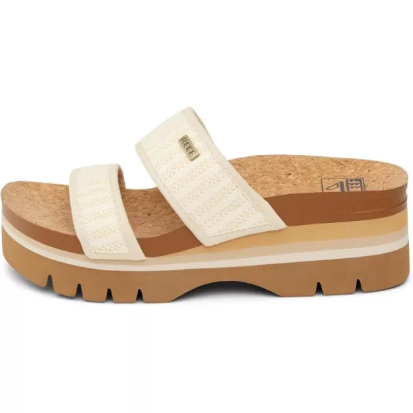 imageREEF Cushion Vista Higher Womens Platform Fashion Sandal Arch Support Ultra Soft Cushion FootbedRaffia