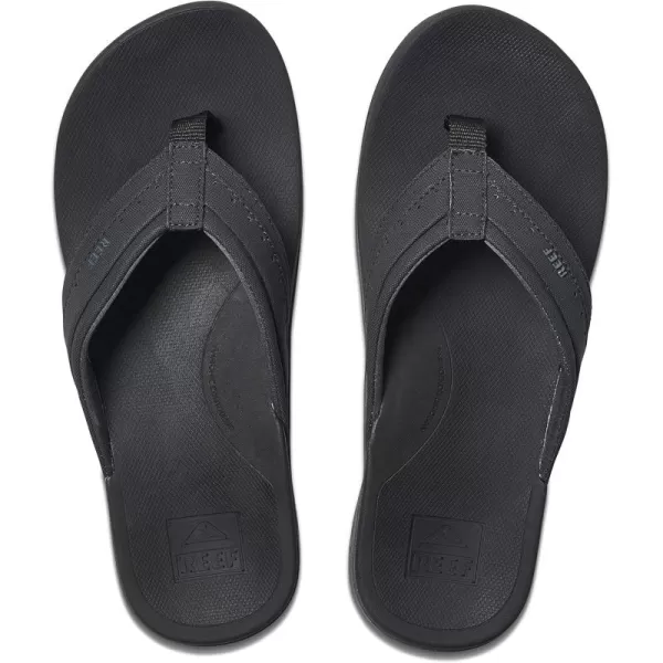 imageREEF OrthoSpring Mens Flip Flop Arch Support ampamp Soft Cushion FootbedBlack