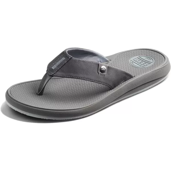 imageREEF Phantom Nias Mens Beach Flip Flop Lightweight ampamp Soft and Supportive Molded FootbedLight Grey