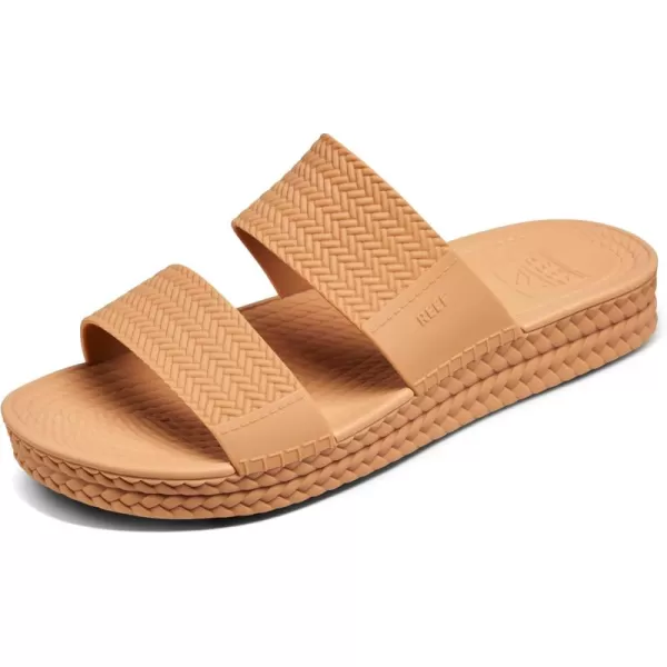 imageREEF Water Vista Slide Womens Platform Slide Water Friendly Arch SupportNatural
