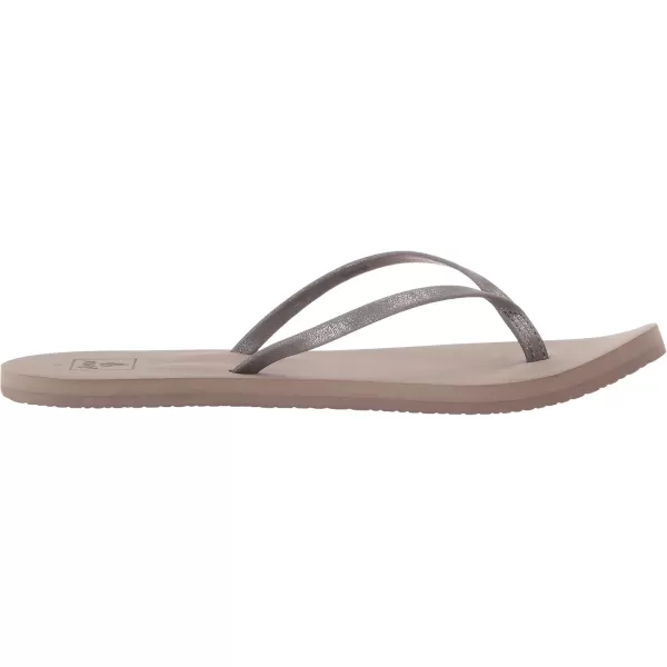 imageREEF Bliss Nights Womens Flip Flop Super Lightweight and Soft Footbed Thin Strap Beach SandalPewter