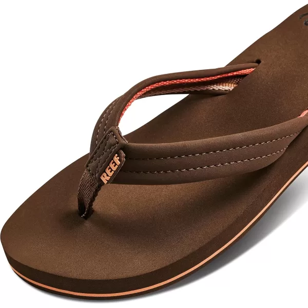 imageREEF Cushion Breeze Womens Flip Flop Ultra Soft Cushion Footbed Arch SupportChocolate