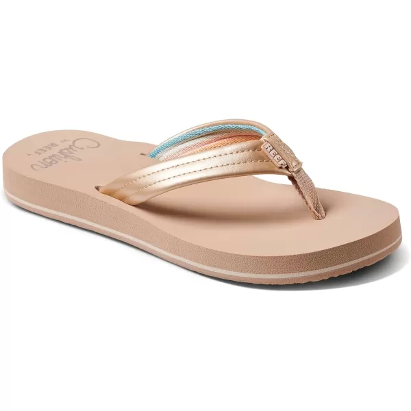 imageREEF Cushion Breeze Womens Flip Flop Ultra Soft Cushion Footbed Arch SupportGolden Hour
