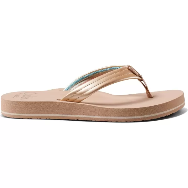 imageREEF Cushion Breeze Womens Flip Flop Ultra Soft Cushion Footbed Arch SupportGolden Hour
