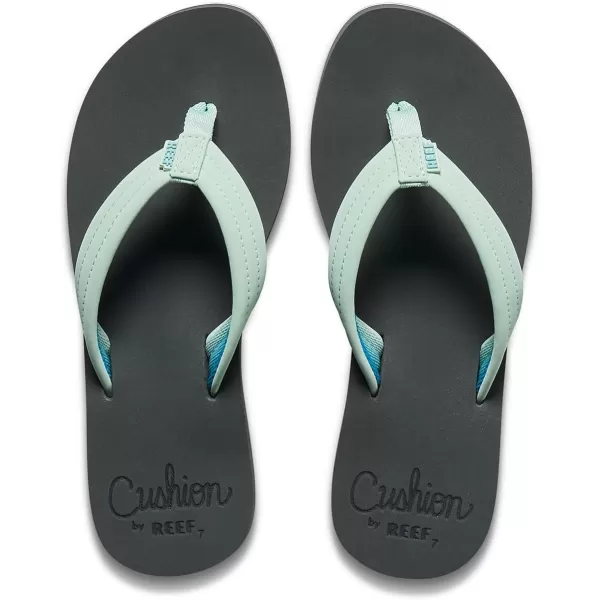 imageREEF Cushion Breeze Womens Flip Flop Ultra Soft Cushion Footbed Arch SupportGreyMint