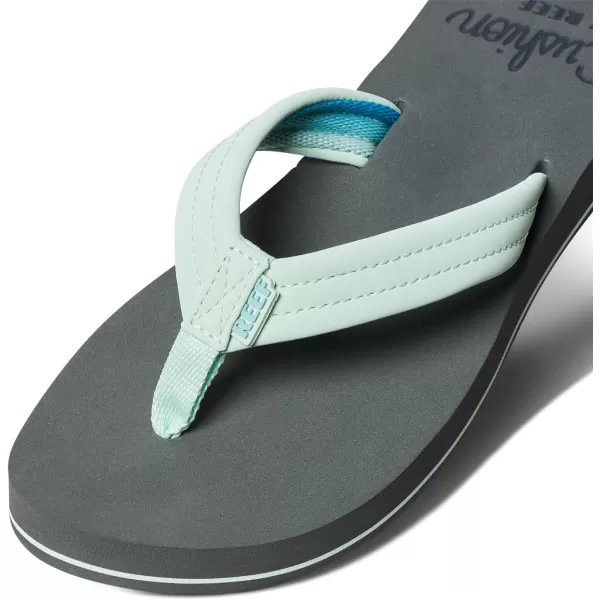 imageREEF Cushion Breeze Womens Flip Flop Ultra Soft Cushion Footbed Arch SupportGreyMint