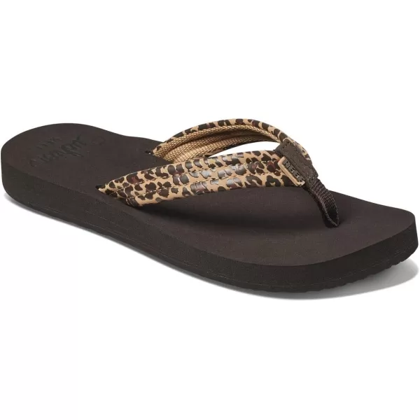 imageREEF Cushion Breeze Womens Flip Flop Ultra Soft Cushion Footbed Arch SupportLeopard