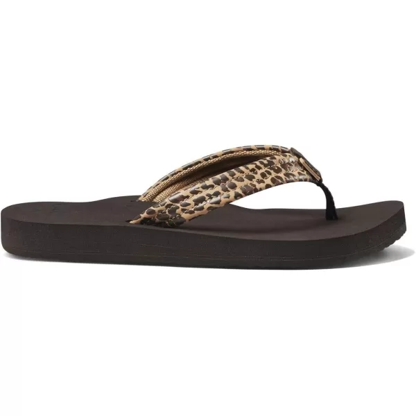 imageREEF Cushion Breeze Womens Flip Flop Ultra Soft Cushion Footbed Arch SupportLeopard
