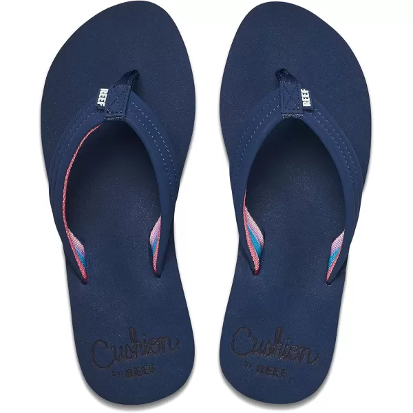 imageREEF Cushion Breeze Womens Flip Flop Ultra Soft Cushion Footbed Arch SupportMidnight