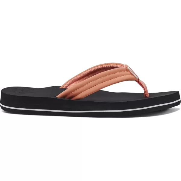 imageREEF Cushion Breeze Womens Flip Flop Ultra Soft Cushion Footbed Arch SupportRed Coral Cor