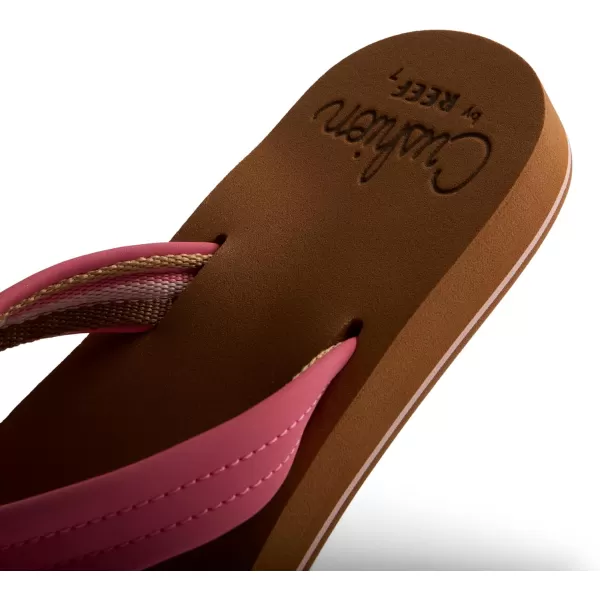 imageREEF Cushion Breeze Womens Flip Flop Ultra Soft Cushion Footbed Arch SupportStrawberry Pink