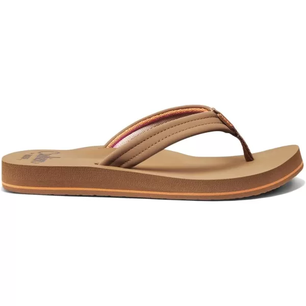 imageREEF Cushion Breeze Womens Flip Flop Ultra Soft Cushion Footbed Arch SupportTanSmoothie
