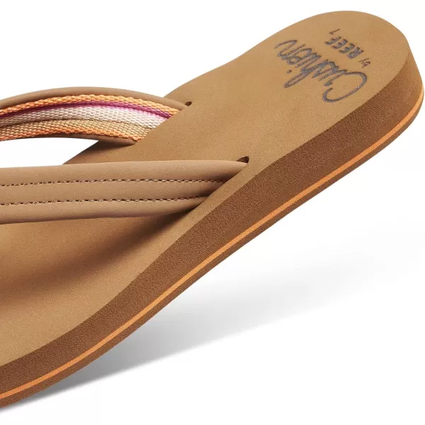 imageREEF Cushion Breeze Womens Flip Flop Ultra Soft Cushion Footbed Arch SupportTanSmoothie