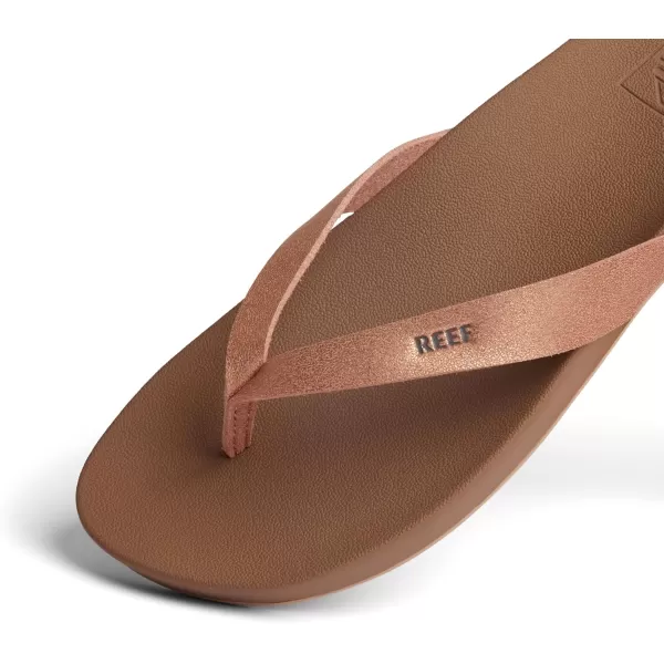 imageREEF Cushion Court Womens Flip Flop Molded Cushion Footbed Arch SupportRose Gold