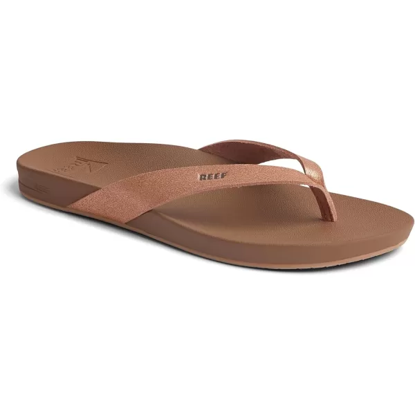 imageREEF Cushion Court Womens Flip Flop Molded Cushion Footbed Arch SupportRose Gold