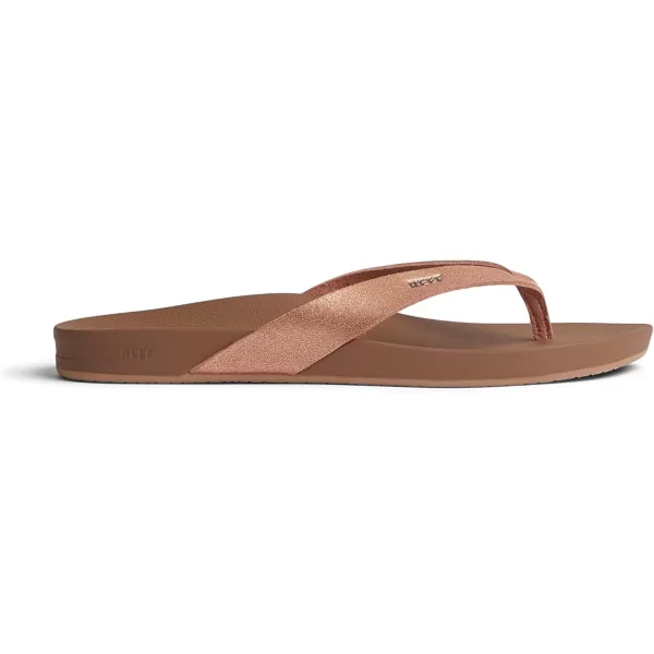 imageREEF Cushion Court Womens Flip Flop Molded Cushion Footbed Arch SupportRose Gold