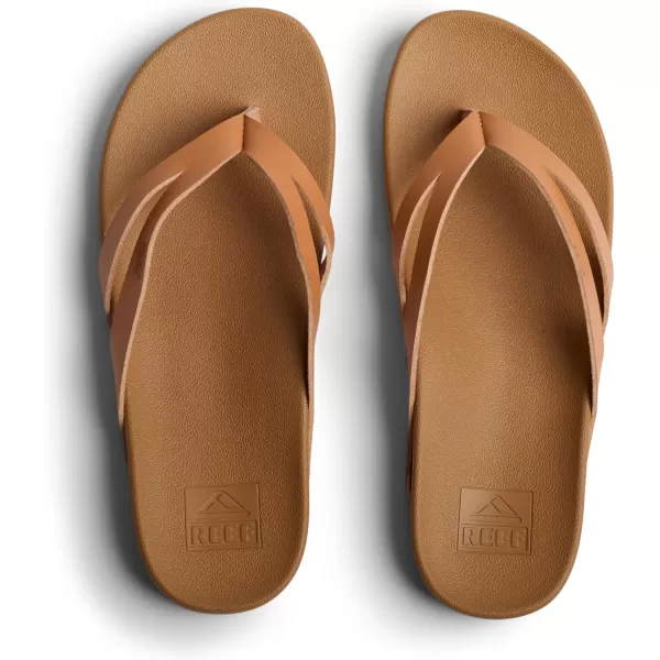 imageREEF Cushion Spring Joy Womens Flip Flop Molded Cushion Footbed Arch SupportNaturalTan