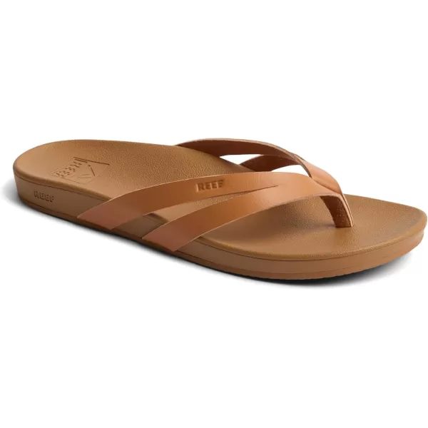 imageREEF Cushion Spring Joy Womens Flip Flop Molded Cushion Footbed Arch SupportNaturalTan