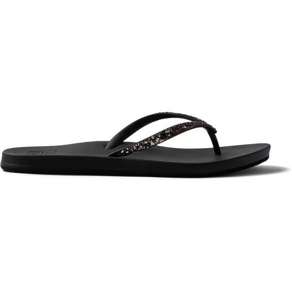 imageREEF Cushion Stargazer Womens Flip Flop Super Lightweight Ultra Soft Cushion FootbedBlackBronze