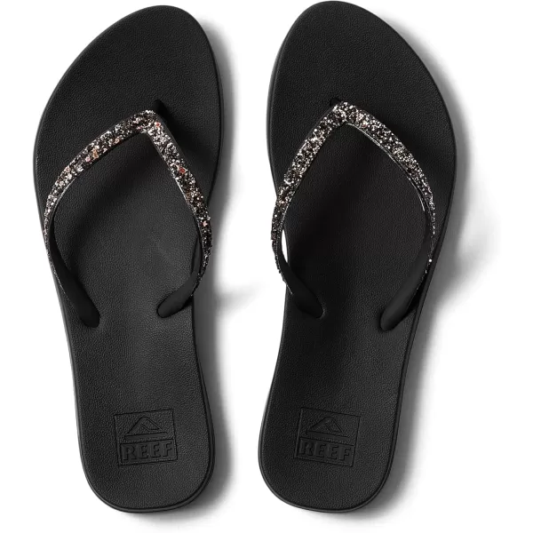 imageREEF Cushion Stargazer Womens Flip Flop Super Lightweight Ultra Soft Cushion FootbedBlackBronze