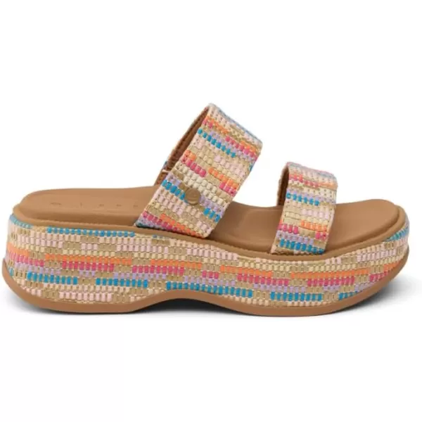 imageREEF Lofty Lux Hi Womens Fashion Platform Sandal Soft Molded FootbedBeachy Woven
